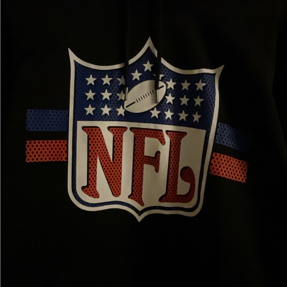 Official NFL LOGO Shield Black Fleece Hoodie Mens Medium NEW (Retail $85) NWT - Picture 2 of 6